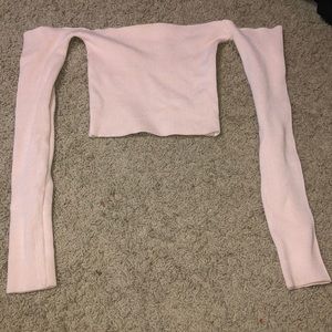 Cropped off the shoulder top